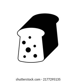 Toasted bread icon design isolated on white background