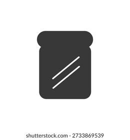 Toasted bread icon isolated on white background. Bakery symbol modern, simple, vector, icon for website design, mobile app, ui. Vector Illustration