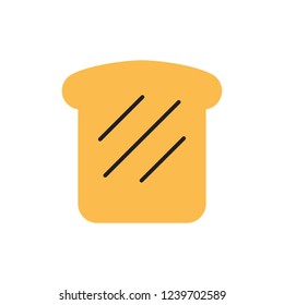 toasted bread icon vector. bakery icon design with modern style