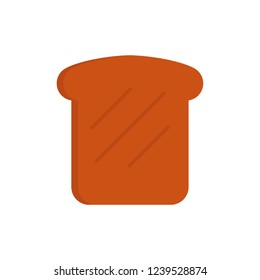 toasted bread icon vector flat design