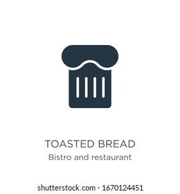 Toasted bread icon vector. Trendy flat toasted bread icon from bistro and restaurant collection isolated on white background. Vector illustration can be used for web and mobile graphic design, logo, 