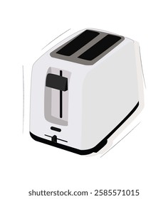 toasted bread.electric toaster vector icon. 