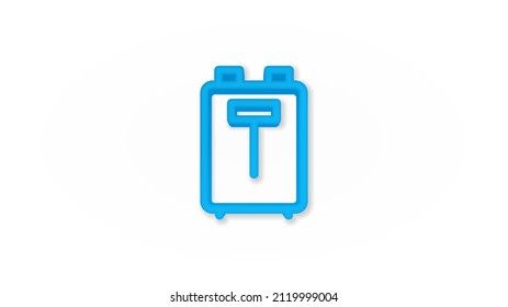 Toaster 3d line flat color icon. Realistic vector illustration. Pictogram isolated. Top view. Colorful transparent shadow design.