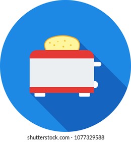 Toaster, bread, food