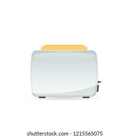 Tostadora con icono de pan. Imagen de cliente aislada en fondo blanco