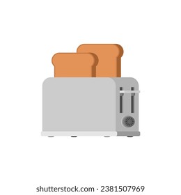 Toaster and bread isolated. food Vector illustration