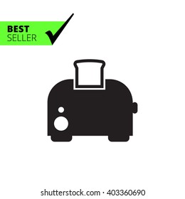 Toaster with bread slice