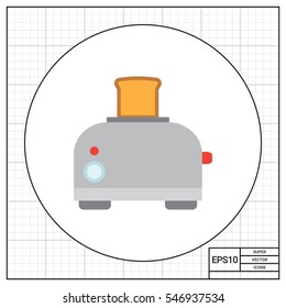 Toaster with bread slice