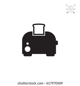 Toaster with bread slice