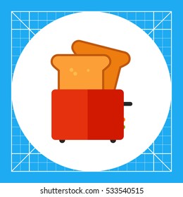 Toaster with bread slices