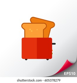 Toaster with bread slices