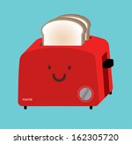toaster and bread vector/illustration