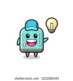 dibujos animados de personajes de tostadora para hacerse una idea, diseño lindo