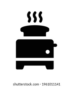 Toaster cook easy and fast breakfast icon illustration.