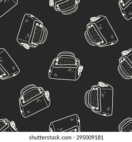 toaster doodle seamless pattern background