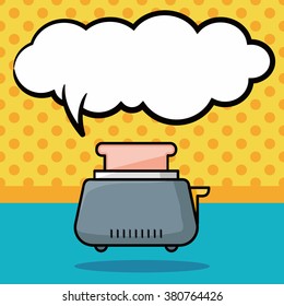 Toaster doodle, speech bubble