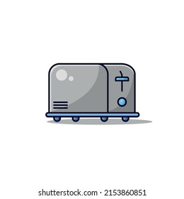 Toaster Drawing Vector Art On A White Background.