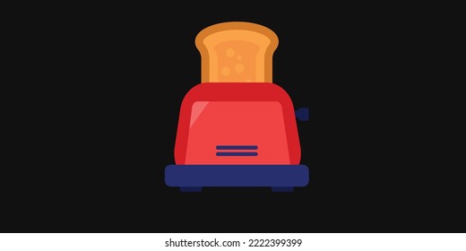 Toaster Flat Design Vector Art Illustration Graphic Design.eps