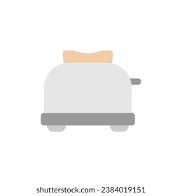 Toaster Flat icon vector illustration. Editable stroke