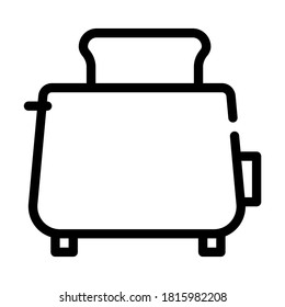 toaster fry bread line icon vector. toaster fry bread sign. isolated contour symbol black illustration