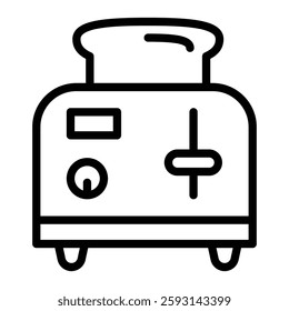 Toaster Glyph Icon Design For Personal nad Commercial Use