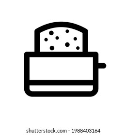 Icono de cuadrícula de tostadora. Icono de tostadora. Icono negro. Ilustración vectorial.