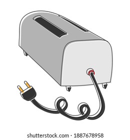 toaster hand drawn design vector illustration