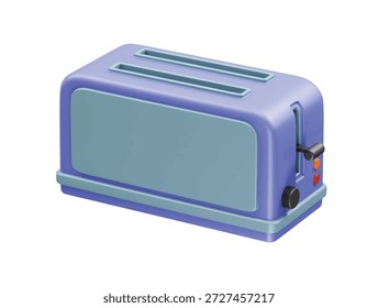 Toaster icon 3d render illustration