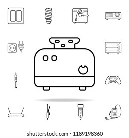 toaster icon. Appliances icons universal set for web and mobile