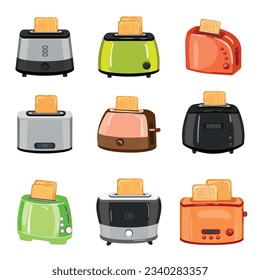 Toaster icon cartoon vector. Kitchen toast. Bread gourmet