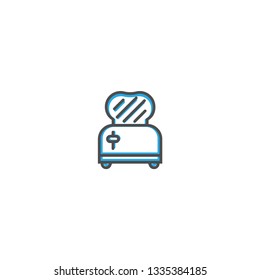 Toaster icon design. Gastronomy icon vector illustration design