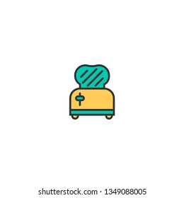 Toaster icon design. Gastronomy icon vector illustration