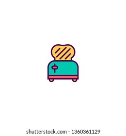 Toaster icon design. Gastronomy icon vector illustration
