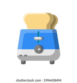 toaster icon designed in flat color style