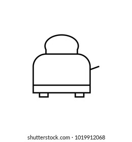 toaster icon. Element for mobile concept and web apps. Thin line  icon for website design and development, app development. Premium icon on white background on white background