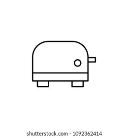toaster icon. Element of simple web icon with name for mobile concept and web apps. Thin line toaster icon can be used for web and mobile on white background