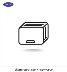Toaster Icon Flat.