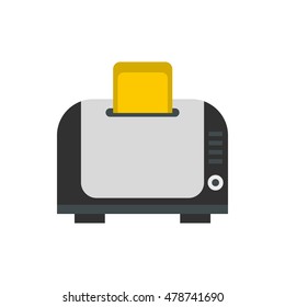 Toaster icon in flat style isolated on white background. Home appliances symbol vector illustration