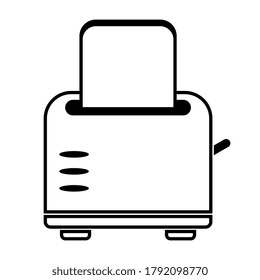 Toaster icon in flat style vector illustration.