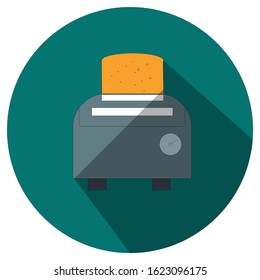 Toaster icon flat utensil cook
