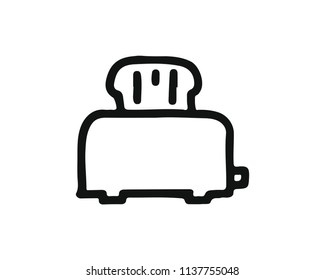 toaster icon hand drawn design illustration,designed for web and app
