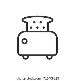 Toaster icon, illustration isolated vector sign symbol