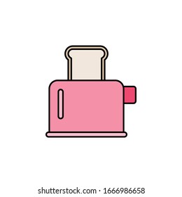 toaster icon isolated on white background