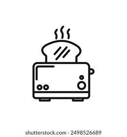 toaster icon isolated on white background