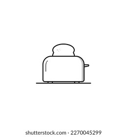 Toaster icon isolated vector graphics