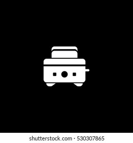 toaster icon, isolated, white background