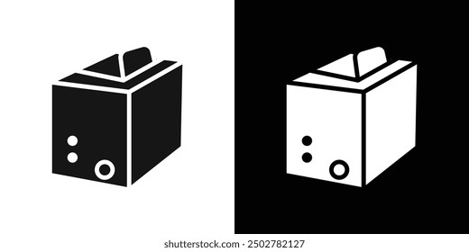 toaster icon line art vector
