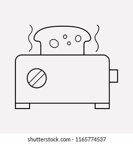 Toaster icon line element. Vector illustration of toaster icon line isolated on clean background for your web mobile app logo design.