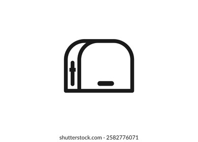 toaster icon line minimal design