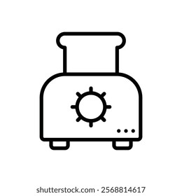 toaster icon line vector design illustration in trendy style
